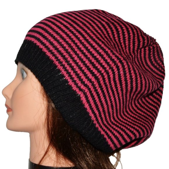VSX SEXY SPORT VICTORIA SECRET ONE SIZE STRIPED BOHO KNIT BEANIE HAT - Picture 2 of 6